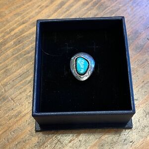Unique Sterling Silver & Turquoise Shadowbox Ring